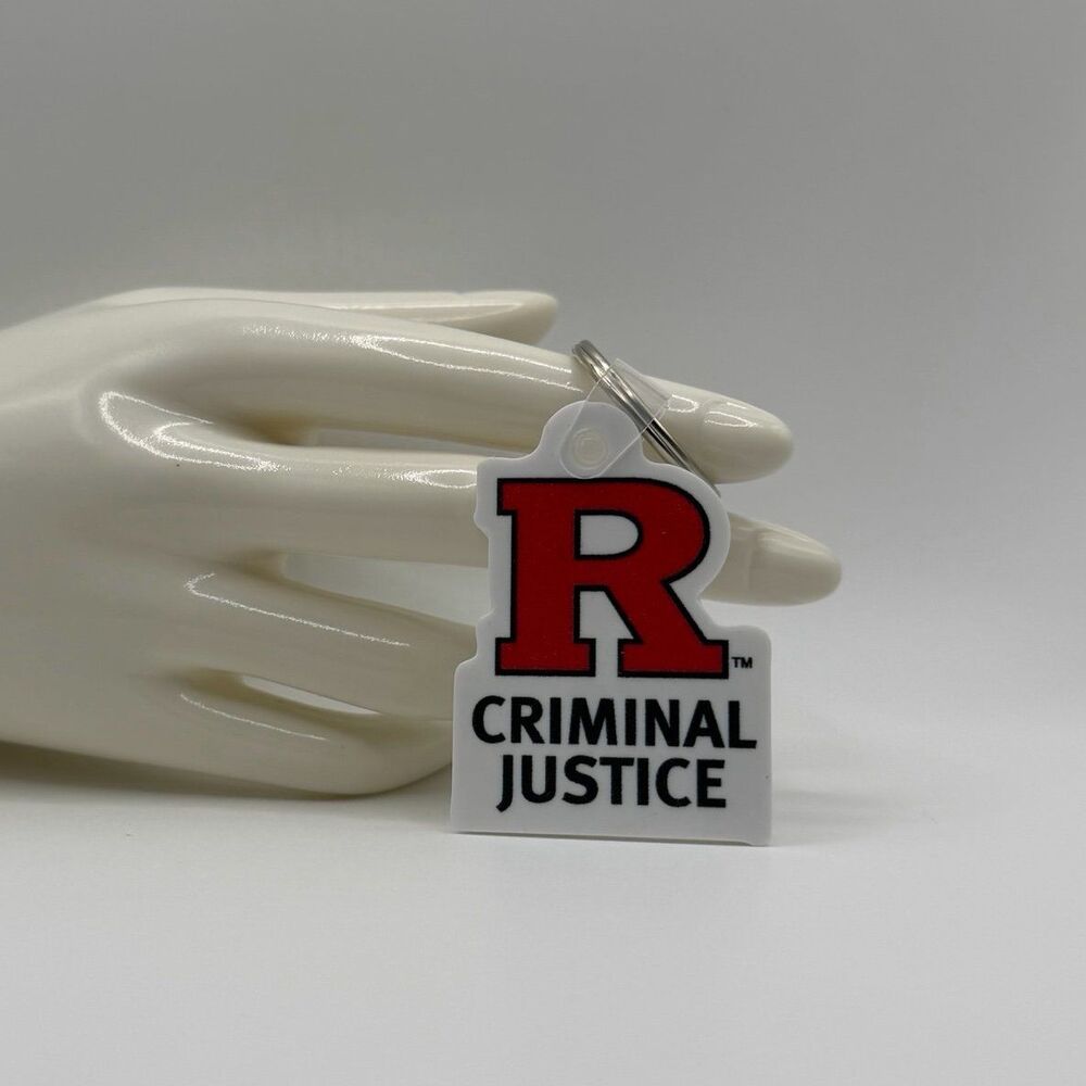 Rutgers University School of Criminal Justice Rubber Keychain